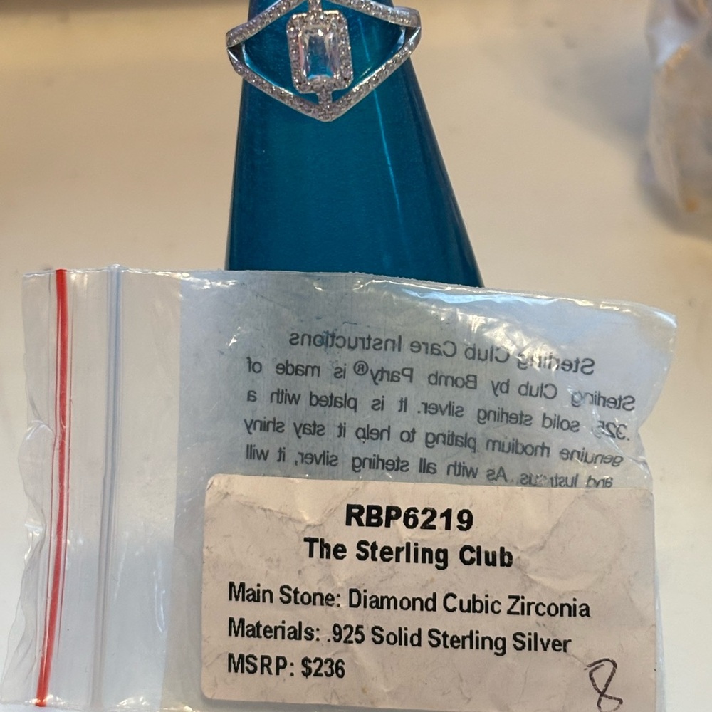 Sterling Club Diamond Cubic Zirconia Ring